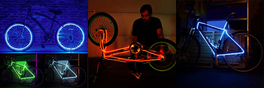 Kit luminos pentru biciclete nocturne